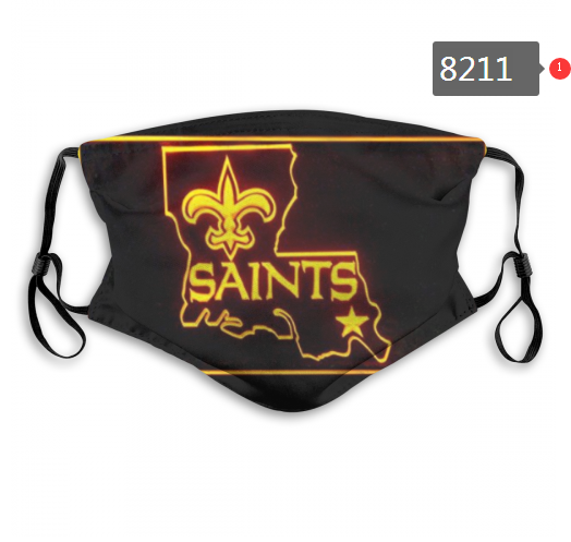 NFL 2020 New Orleans Saints #2 Dust mask with filter->nfl dust mask->Sports Accessory